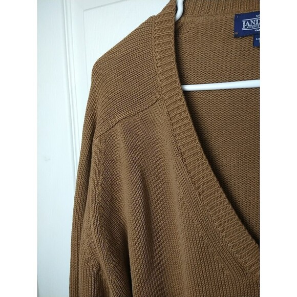 Lands End Men's Brown V Neck Long Sleeve Sweater. Size L - Picture 3 of 12